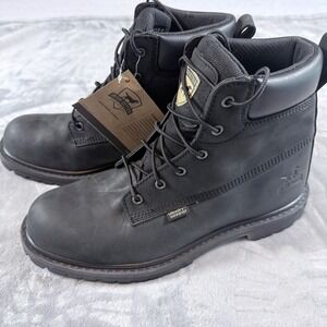Irish Setter 83671 Mens Black Leather Waterproof Steel Toe Work Boots Size 10